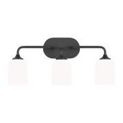 Generation Lighting - GLV1023EN3/MBK - Three Light Vanity - Emile - Midnight Black