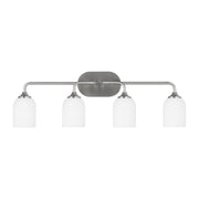 Generation Lighting - GLV1024EN3/BS - Four Light Vanity - Emile - Brushed Steel