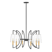 Savoy House - 1-7168-6-143 - Six Light Chandelier - Hanley - Matte Black/Warm Brass