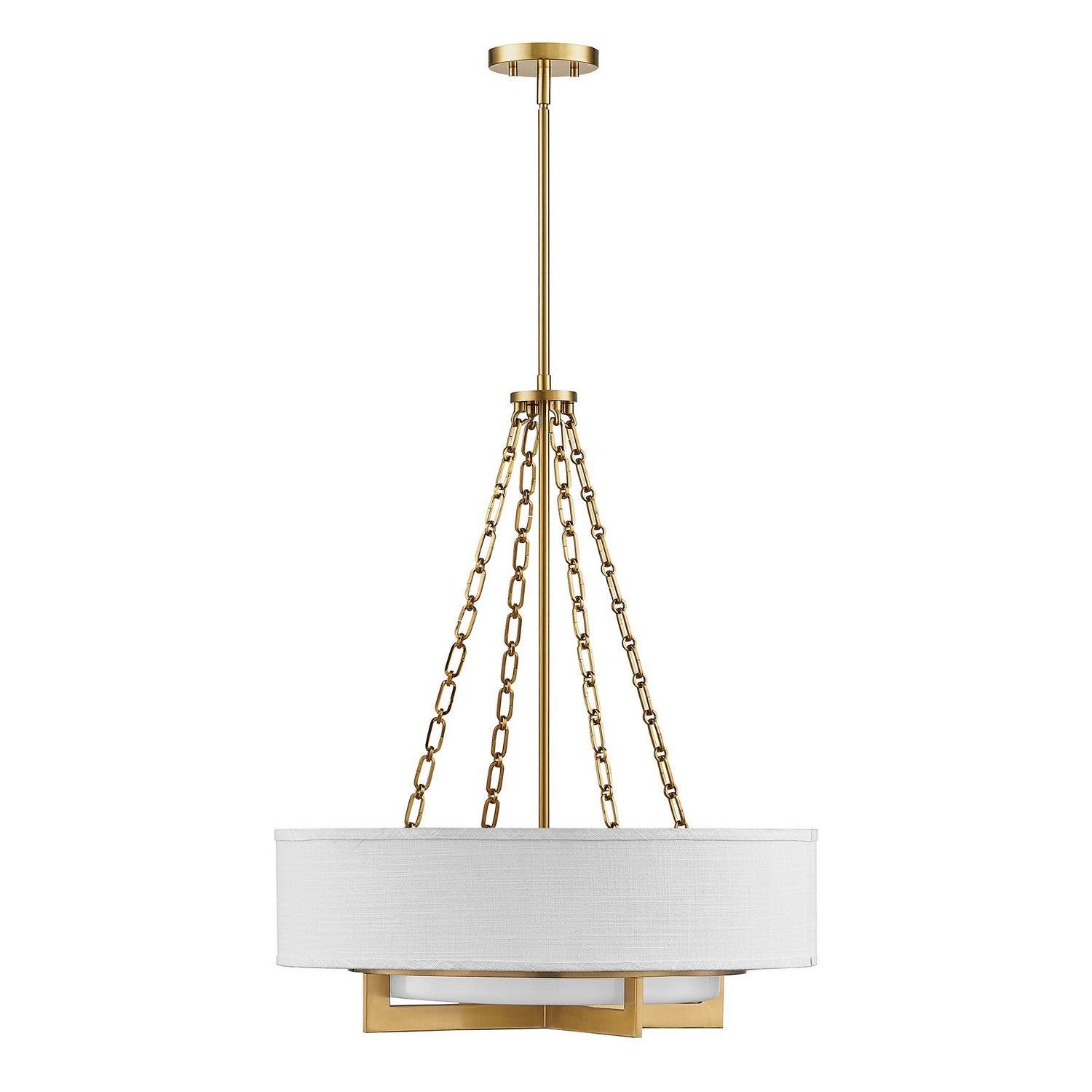 Savoy House - 7-4999-4-322 - Four Light Pendant - Brentwood - Warm Brass