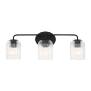Generation Lighting - GLV1133MBK - Three Light Vanity - Eisele - Midnight Black