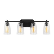 Visual Comfort Studio - VS24304MBK - Four Light Vanity - Mercer - Midnight Black
