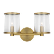 Visual Comfort Studio - LV1082TWB - Two Light Vanity - Reynolds - Time Worn Brass