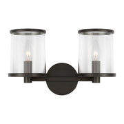 Visual Comfort Studio - LV1082AI - Two Light Vanity - Reynolds - Aged Iron