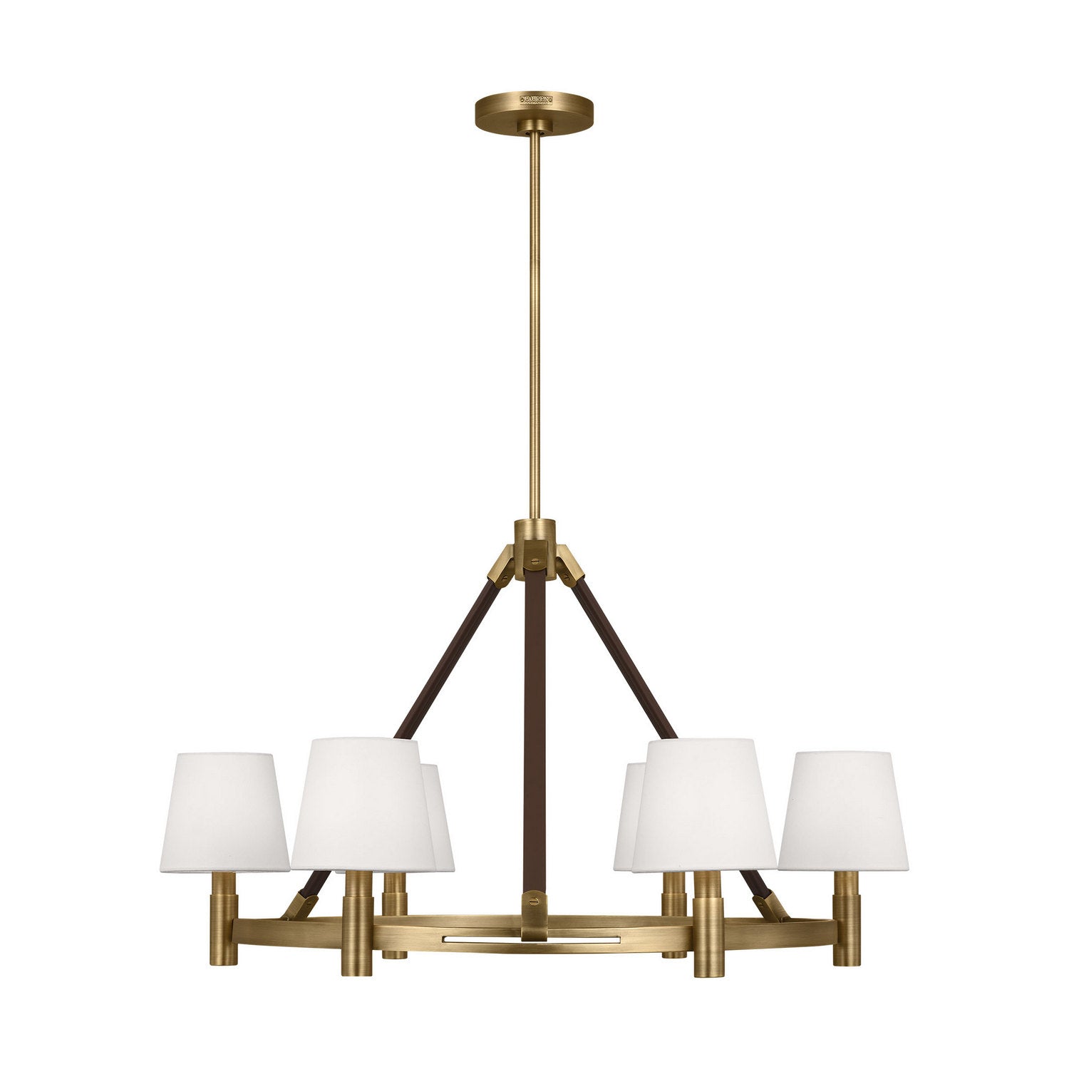 Visual Comfort Studio - LC1246TWB - Six Light Chandelier - Grayson - Time Worn Brass