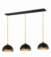 Z-Lite - 1004P14-3L-MB-RB - Three Light Pendant - Landry - Matte Black + Rubbed Brass