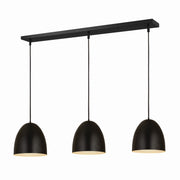 Z-Lite - 6012P12-3L-SBK - Three Light Pendant - Z-Studio - Satin Black