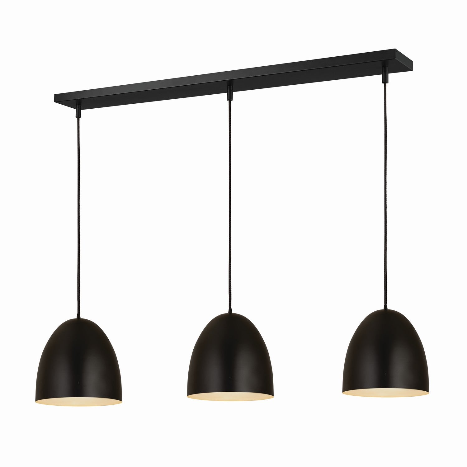 Z-Lite - 6012P12-3L-SBK - Three Light Pendant - Z-Studio - Satin Black