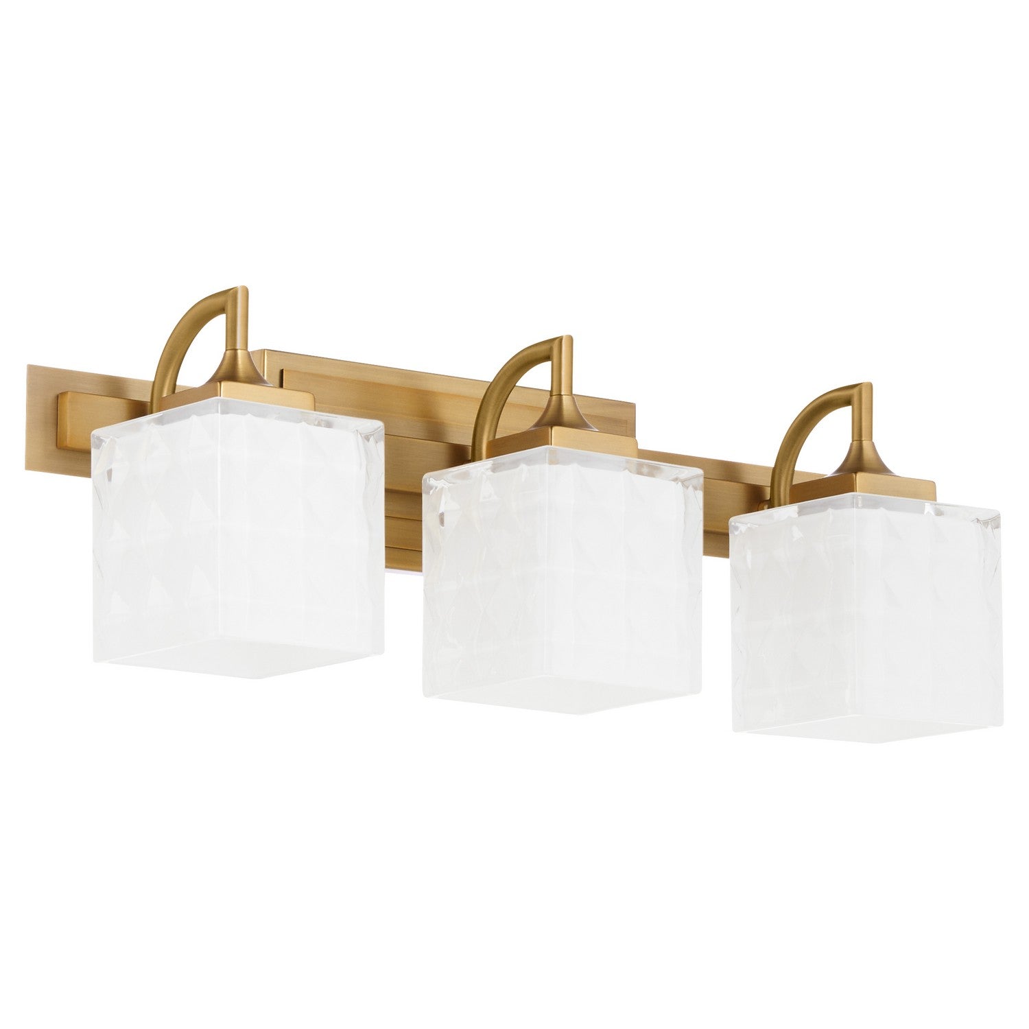 Quorum - 5502-3-47 - Three Light Vanity - Diamonte - Brushed Brass
