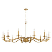 Quorum - 6240-12-47 - 12 Light Chandelier - Chantelle - Brushed Brass