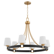 Quorum - 635-6-80 - Six Light Chandelier - Hidalgo - Aged Brass