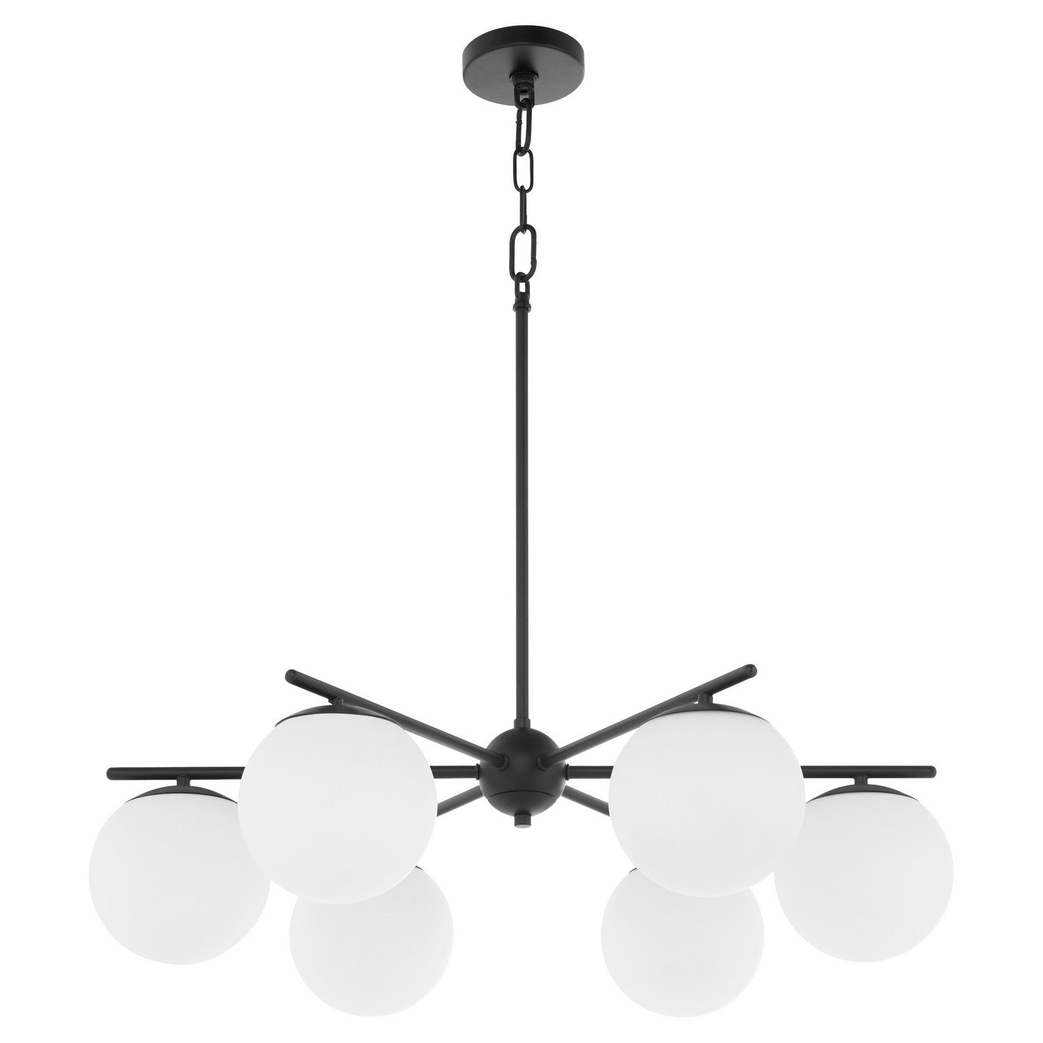 Quorum - 639-6-59 - Six Light Chandelier - Jasper - Matte Black