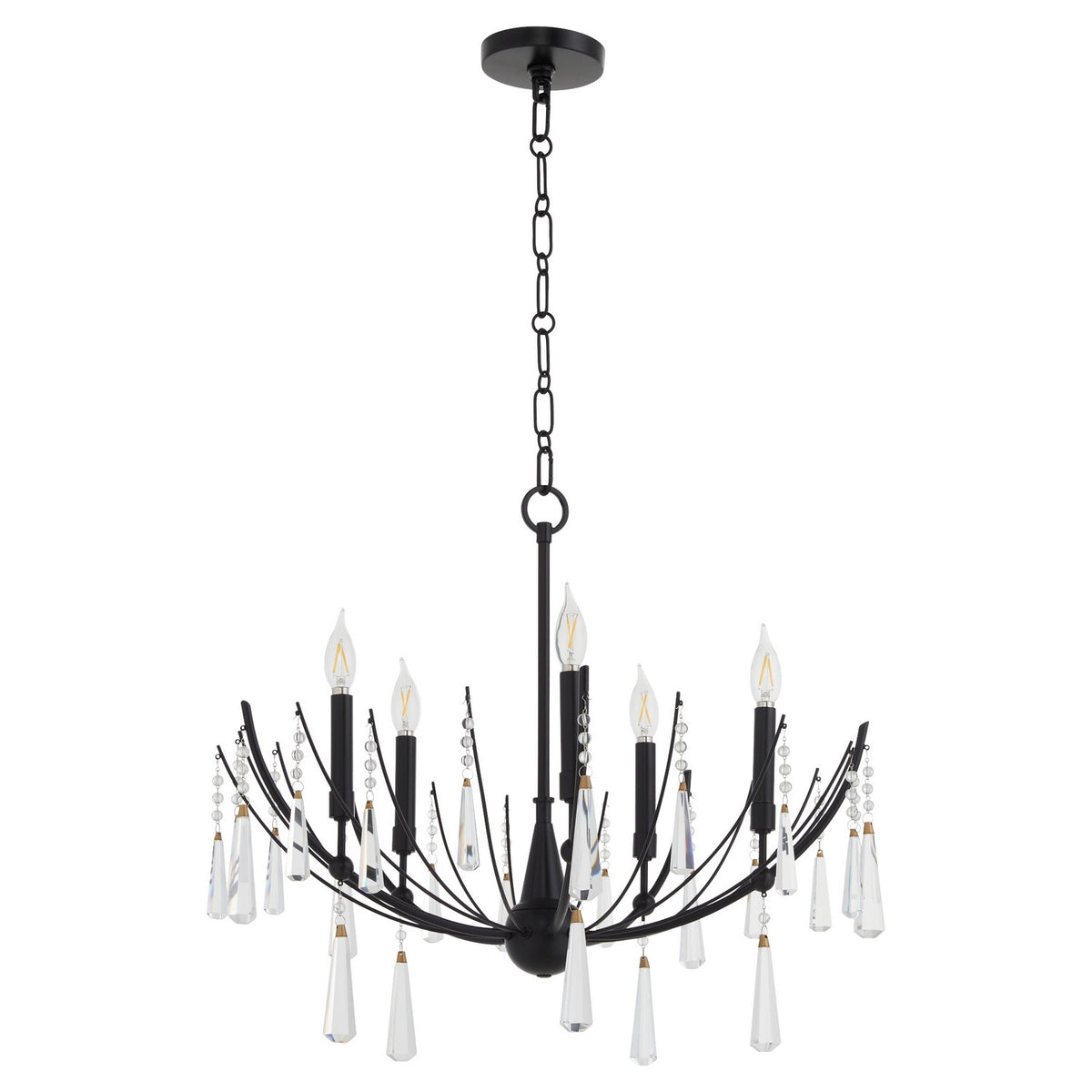 Quorum - 673-5-59 - Five Light Chandelier - Eloise - Matte Black