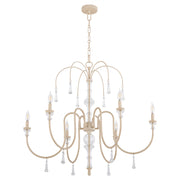 Quorum - 685-6-52 - Six Light Chandelier - Clasica - Washed Oak