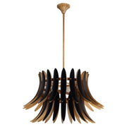 Quorum - 825-3-5659 - Three Light Pendant - Aldridge - Brushed Brass|Matte Black