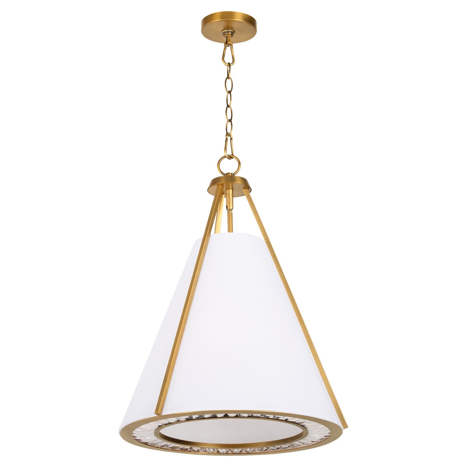 Quorum - 8382-3-47 - Three Light Pendant - Gorham - Brushed Brass