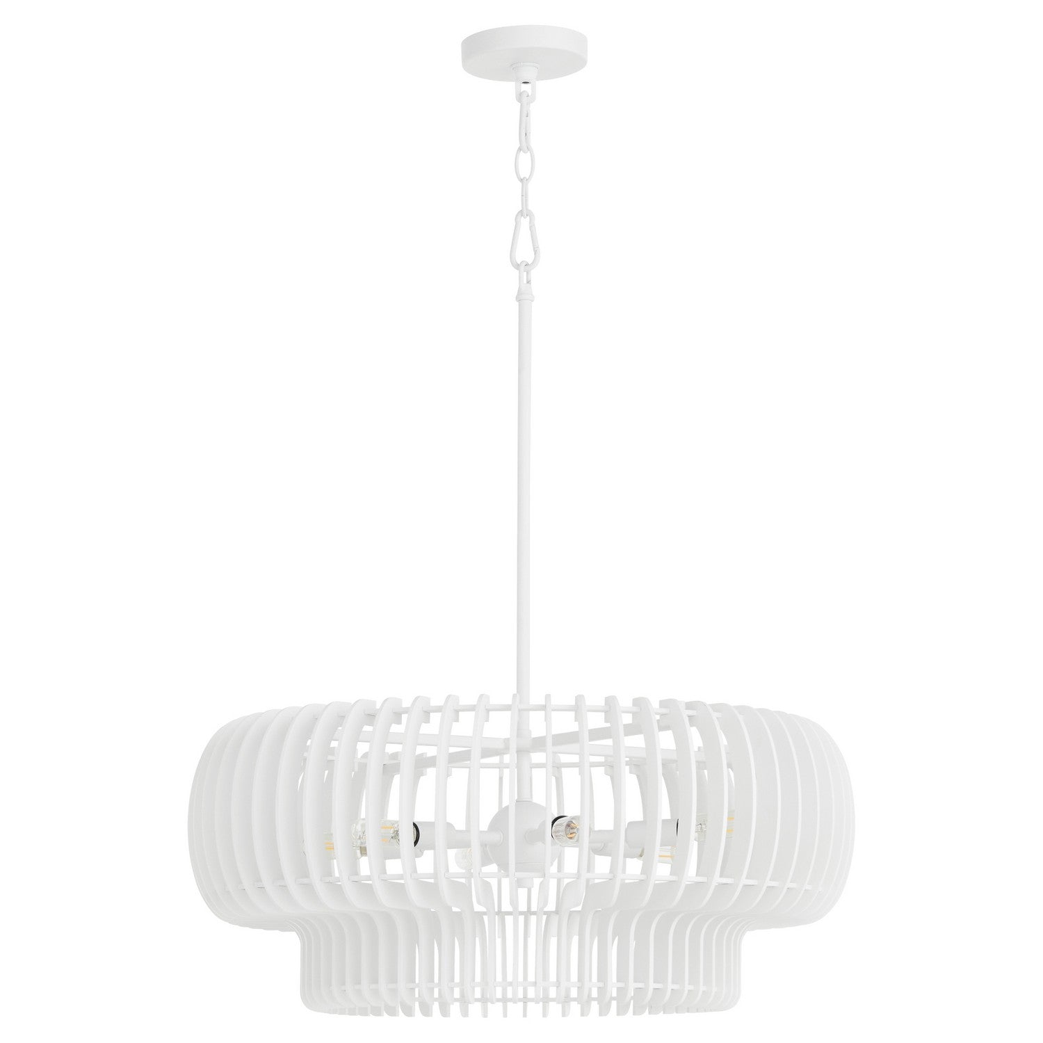 Quorum - 8905-6-8 - Six Light Pendant - Harrelson - Studio White