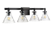 Millennium - 20004-MB - Four Light Vanity - Barlon - Matte Black