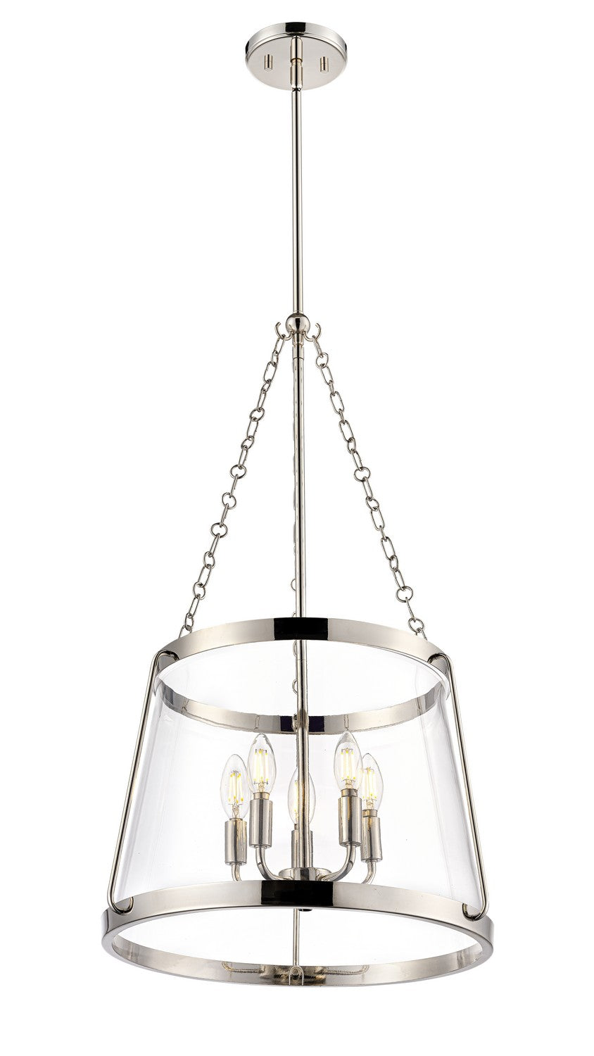Millennium - 21405-PN - Five Light Pendant - Adabella - Polished Nickel