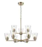 Millennium - 64109-MG - Nine Light Chandelier - Strayhan - Modern Gold