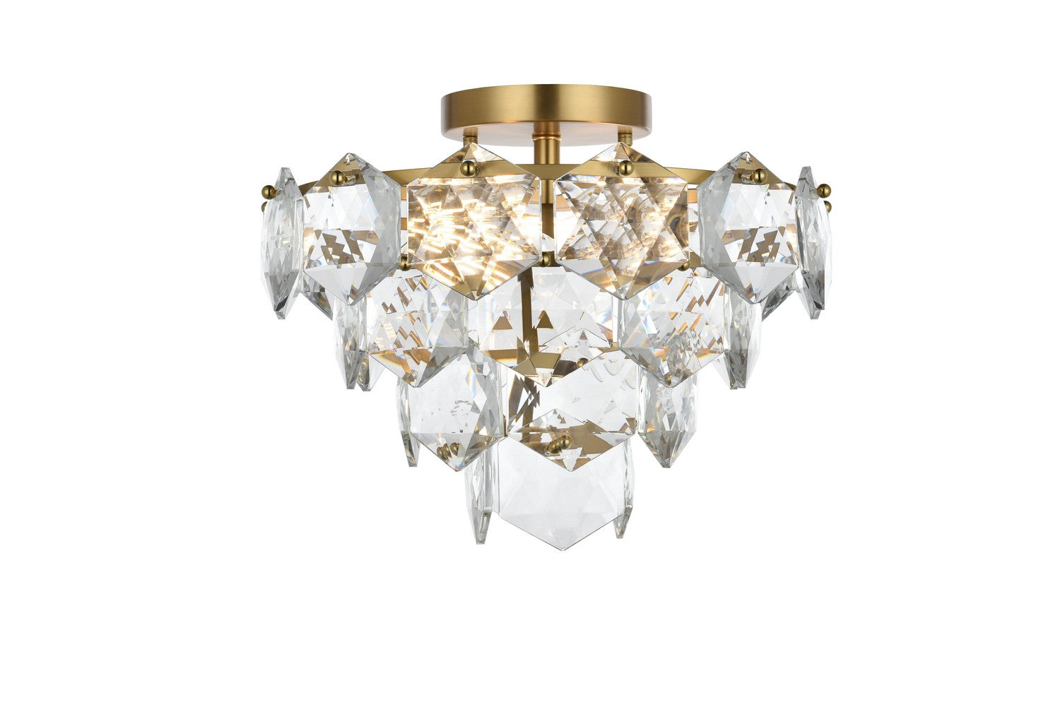 Elegant Lighting - 1050F16SG - Six Light Flush Mount - Adaline - Satin Gold