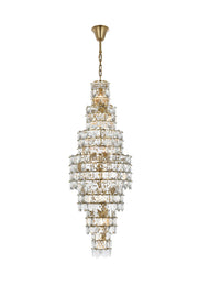 Elegant Lighting - 1050SR24SG - 26 Light Chandelier - Adaline - Satin Gold