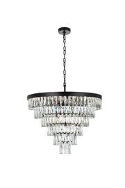 Elegant Lighting - 1060D27BK - 13 Light Chandelier - Josephine - Black