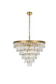 Elegant Lighting - 1060D27SG - 13 Light Chandelier - Josephine - Satin Gold