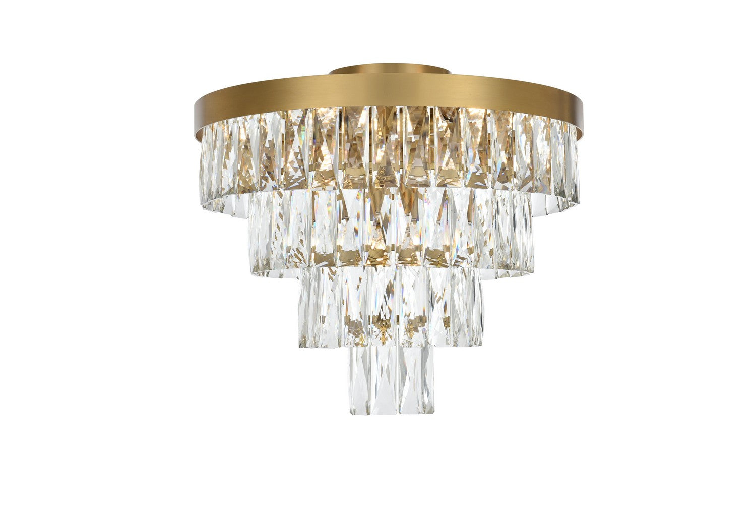 Elegant Lighting - 1060F18SG - Six Light Flush Mount - Josephine - Satin Gold