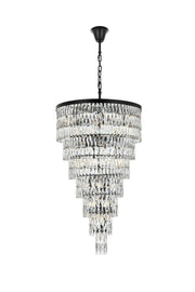Elegant Lighting - 1060SR32BK - 41 Light Chandelier - Josephine - Black