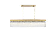 Elegant Lighting - 1070G49SG - Six Light Chandelier - Harlow - Satin Gold