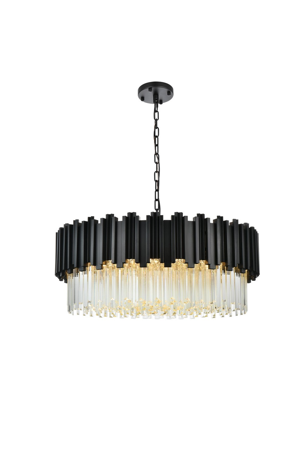 Elegant Lighting - 3400D32BK - Ten Light Chandelier - Willow - Black