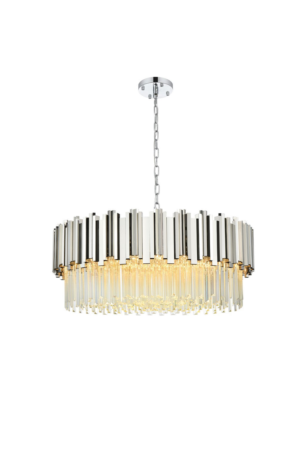 Elegant Lighting - 3400D32C - Ten Light Chandelier - Willow - Chrome