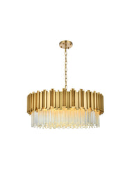 Elegant Lighting - 3400D32SG - Ten Light Chandelier - Willow - Satin Gold
