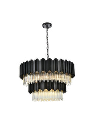 Elegant Lighting - 3400G32BK - 12 Light Chandelier - Willow - Black