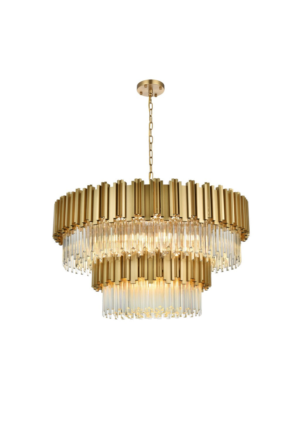 Elegant Lighting - 3400G40SG - 16 Light Chandelier - Willow - Satin Gold