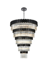 Elegant Lighting - 3400GR59BK - 43 Light Chandelier - Willow - Black