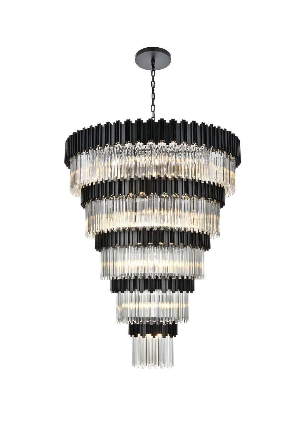 Elegant Lighting - 3400GR59BK - 43 Light Chandelier - Willow - Black