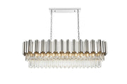 Elegant Lighting - 3401G47C - 12 Light Chandelier - Willow - Chrome
