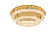 Elegant Lighting - 3800F33L2SG - LED Flush Mount - Bowen - Satin Gold