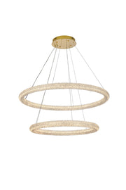 Elegant Lighting - 3800G42SG - LED Chandelier - Bowen - Satin Gold