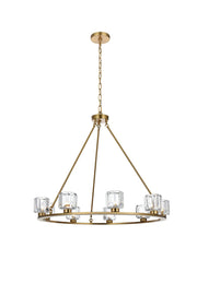 Elegant Lighting - 5100D36SG - Nine Light Chandelier - Cadence - Satin Gold