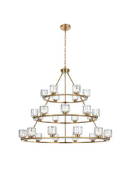 Elegant Lighting - 5100L348SG - 27 Light Chandelier - Cadence - Satin Gold