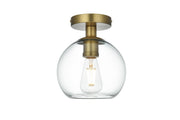 Elegant Lighting - LD2204SG - One Light Flush Mount - Baxter - Satin Gold and Clear