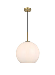 Elegant Lighting - LD2217SG - One Light Pendant - Baxter - Satin Gold and Frosted white