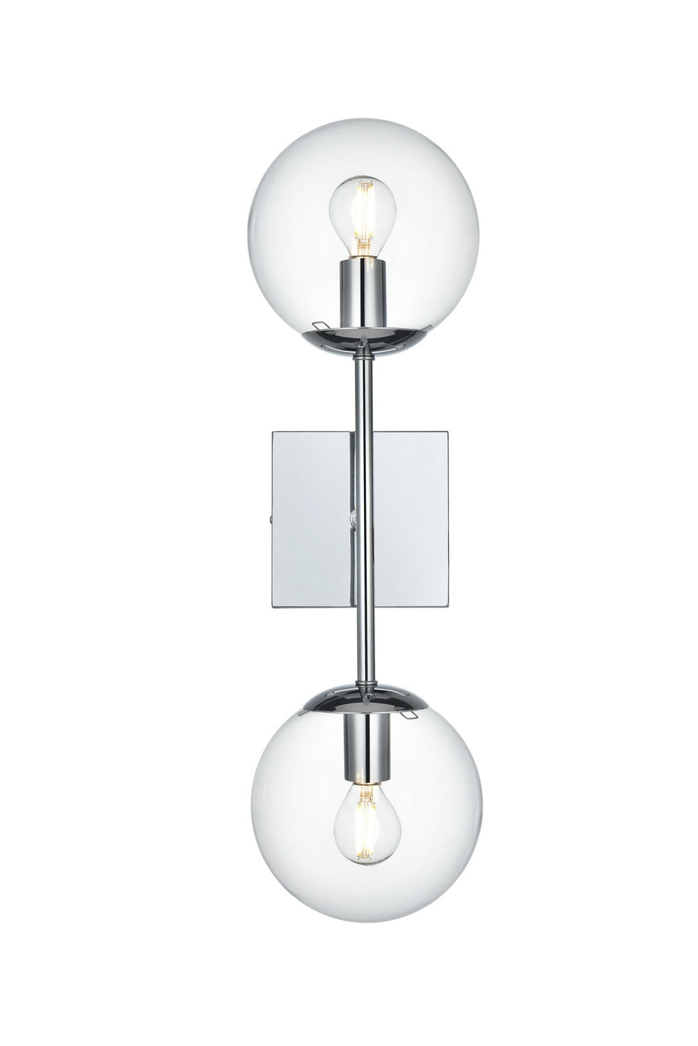 Elegant Lighting - LD2357C - Two Light Wall Sconce - Neri - Chrome and Clear