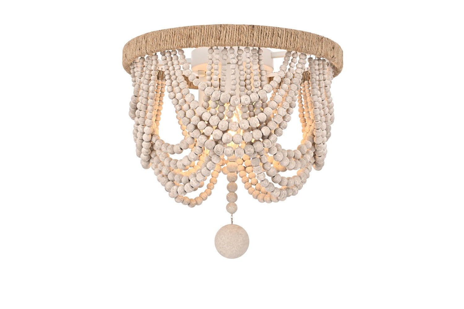 Elegant Lighting - LD306F12WH - Three Light Flush Mount - Jolie - Antique white