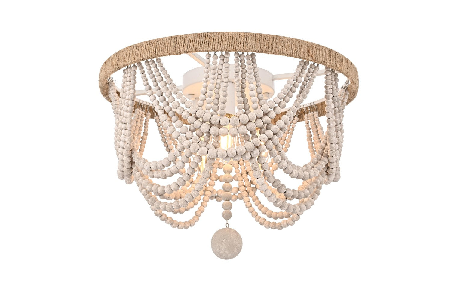 Elegant Lighting - LD306F16WH - Four Light Flush Mount - Jolie - Antique white