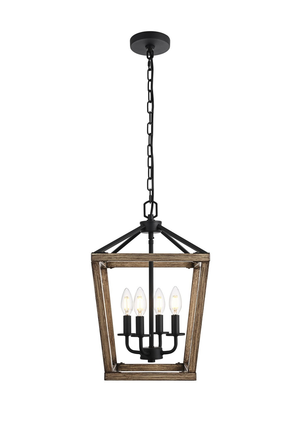 Elegant Lighting - LD511H20BW - Four Light Pendant - Gage - Brown