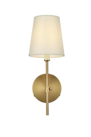 Elegant Lighting - LD6004W6SG - One Light Wall Sconce - Mel - Satin Gold and White